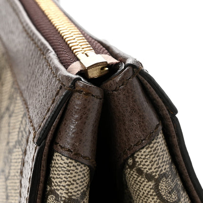 GG Supreme Monogram Web Medium Ophidia Tote Bag Brown