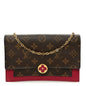 Monogram Flore Chain Wallet Fuchsia