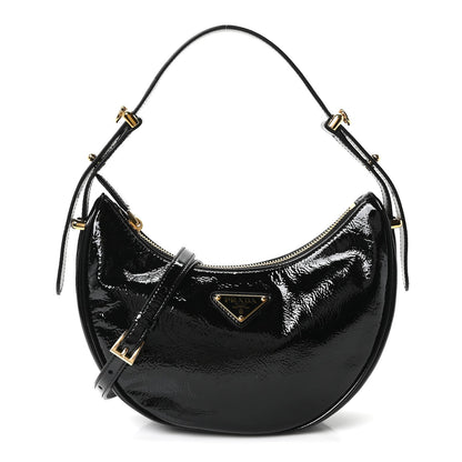 Patent Naplak Arque Shoulder Bag Black