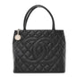 Caviar Quilted Medallion Tote Black