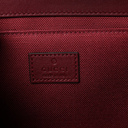 Crepe Wool Silk GG Monogram Go Small Shoulder Bag Rosso Ancora