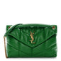 Lambskin Quilted Medium Loulou Puffer Monogram Chain Satchel New Vert Praire