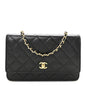 Caviar Quilted CC Turnlock Wallet On Chain WOC Black