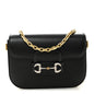 Azalea Calfskin Mini Crystal Horsebit 1955 Shoulder Bag Black