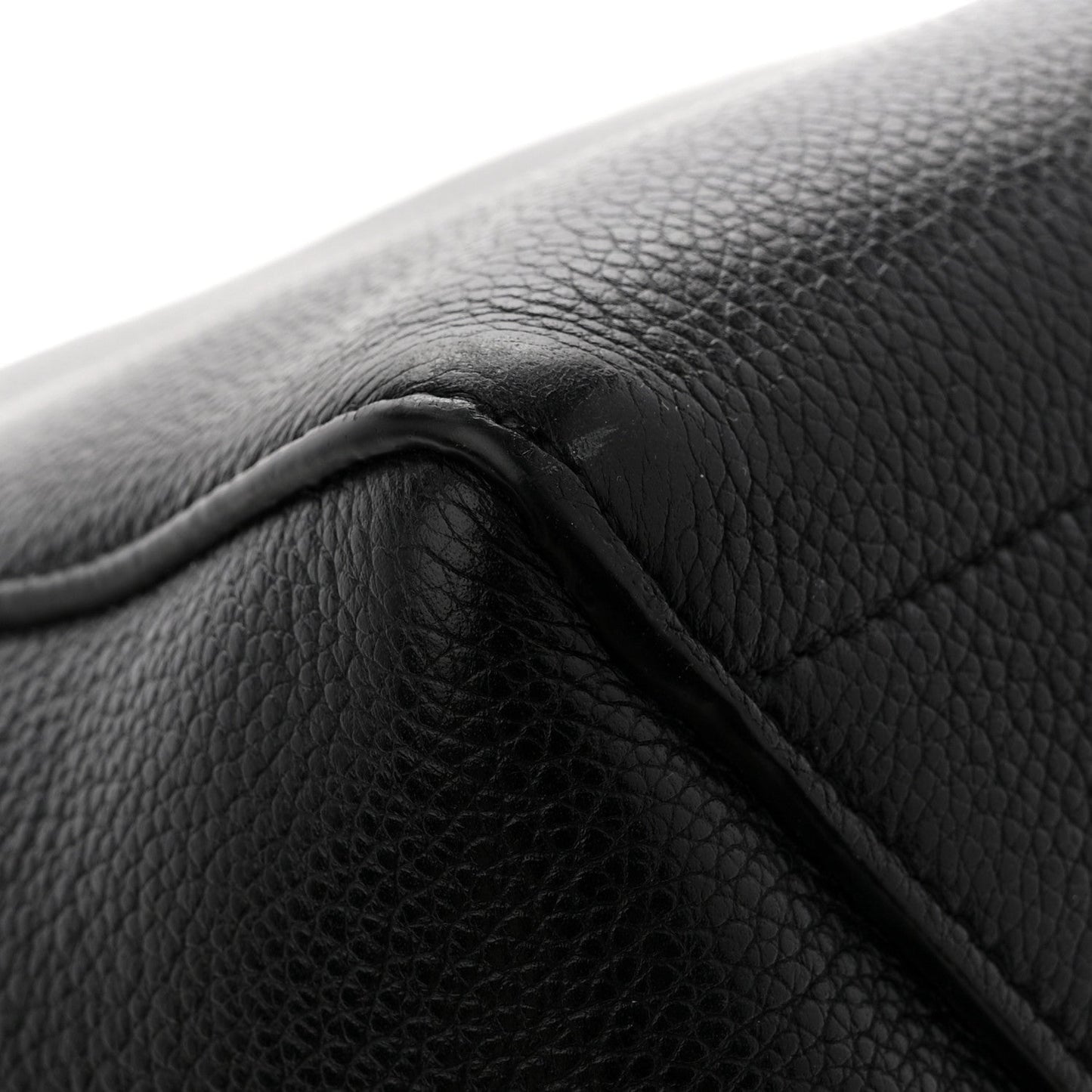 Soft Grained Calfskin Sangle Bucket Bag Black