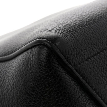 Soft Grained Calfskin Sangle Bucket Bag Black