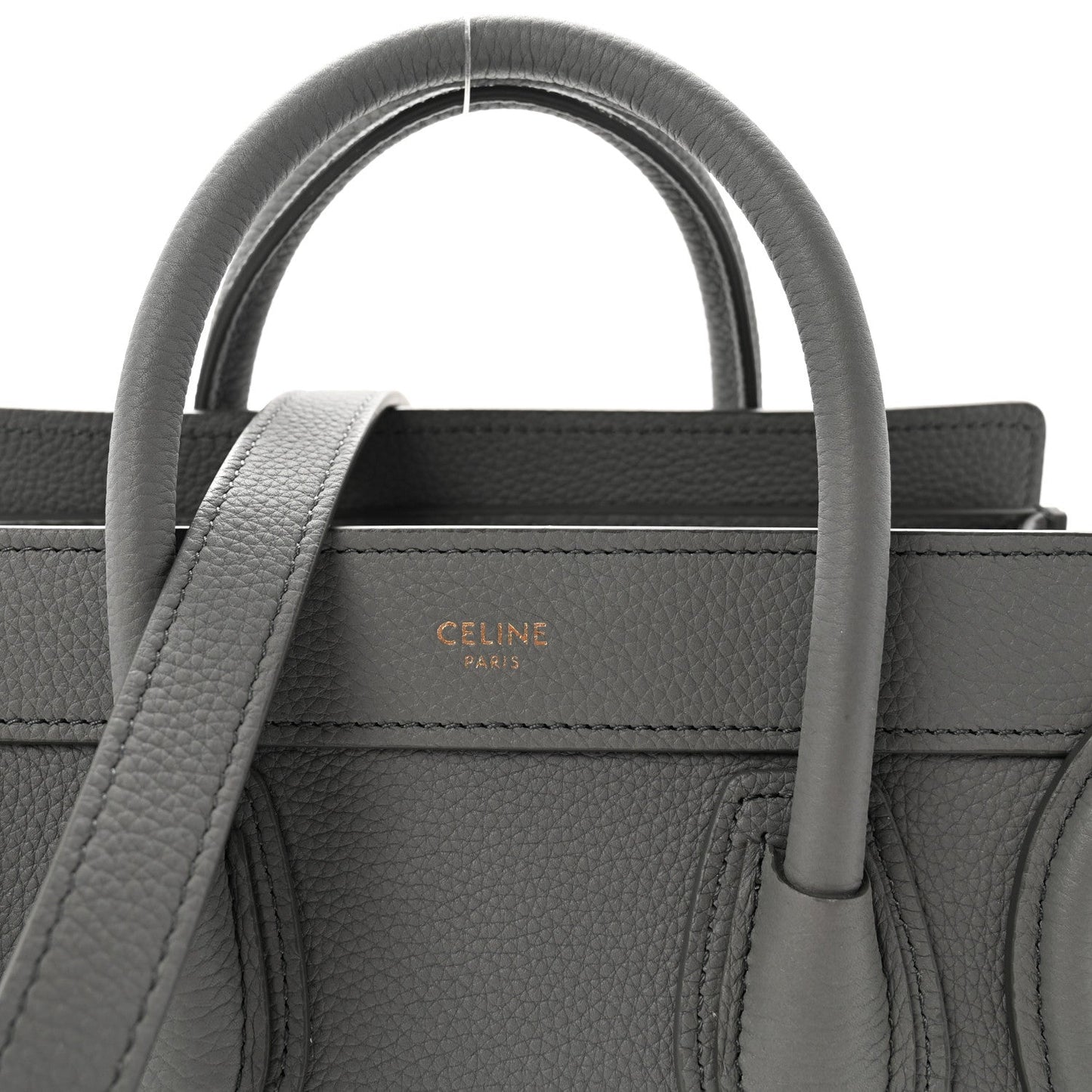 Baby Drummed Calfskin Nano Luggage Kohl