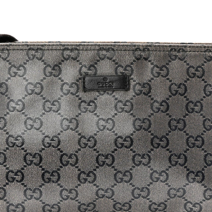 Crystal Monogram Small Flat Messenger Crossbody Navy