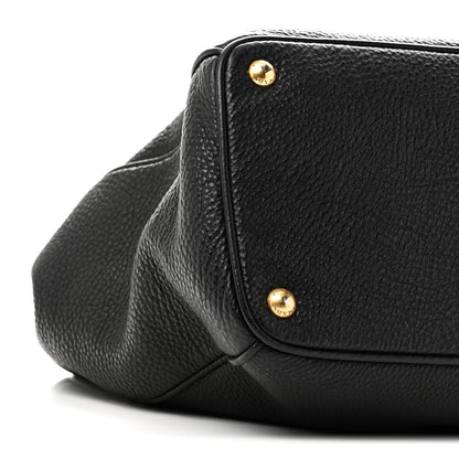 Vitello Daino Tote Black