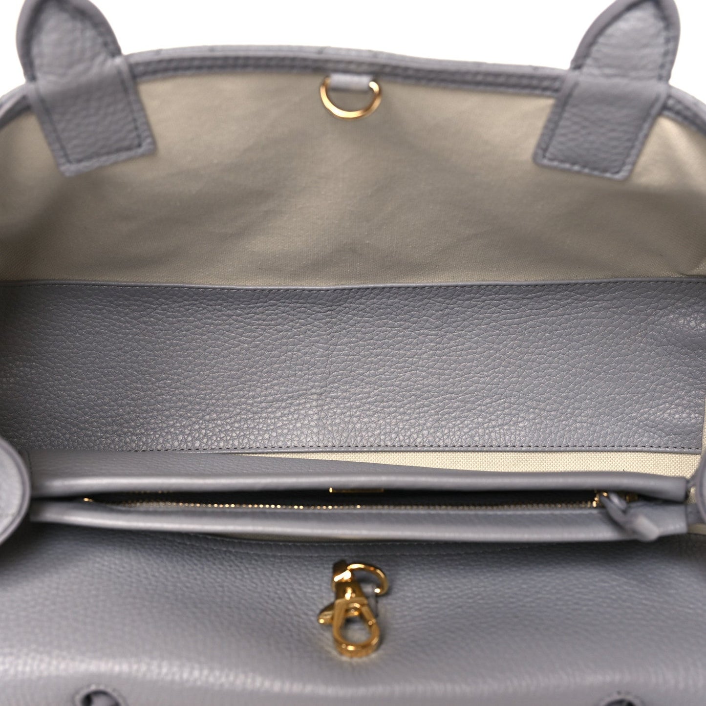 Grained Calfskin Urban Essentials Small Shopping Bag Grey