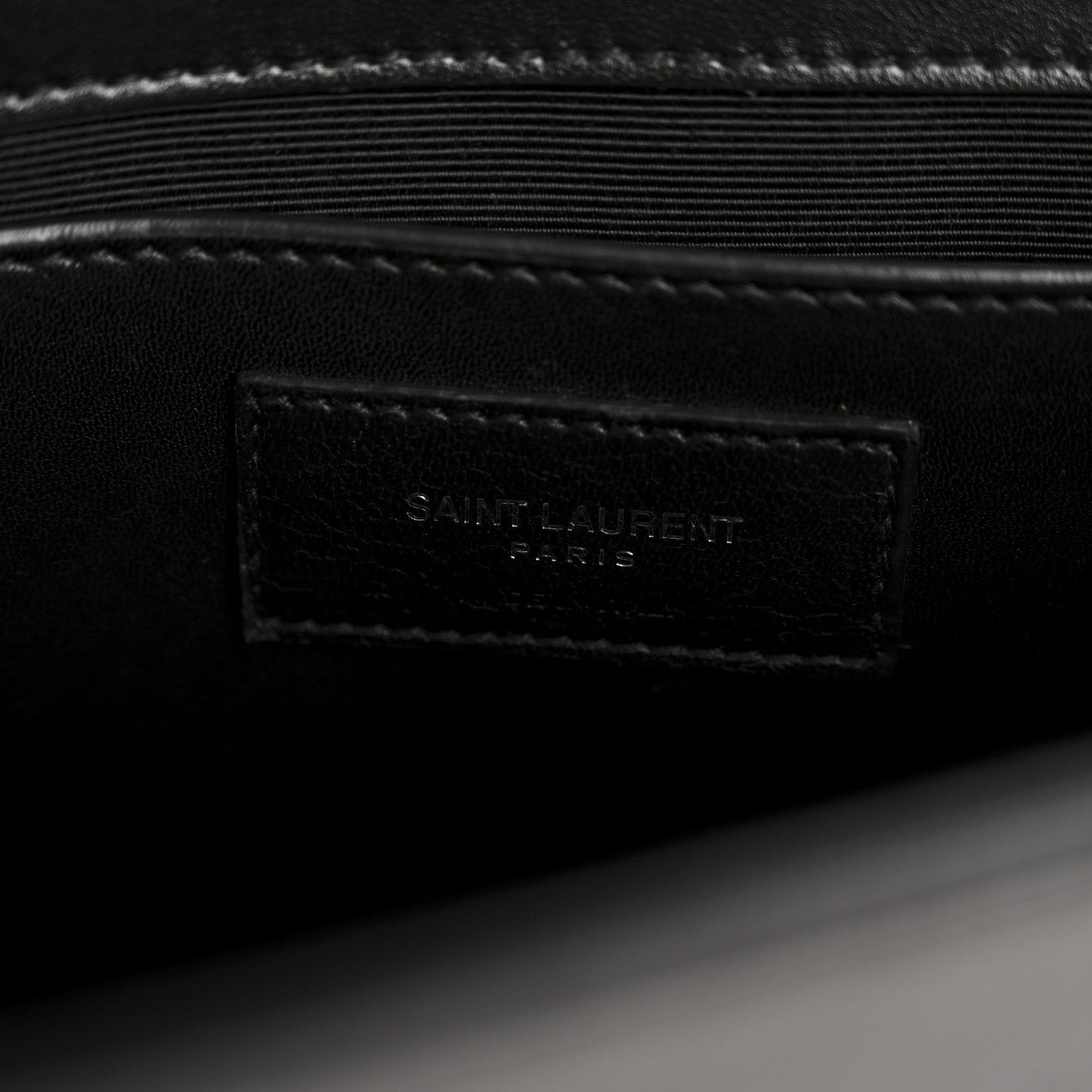 Calfskin Medium Heart Bolts Monogram Kate Satchel Black