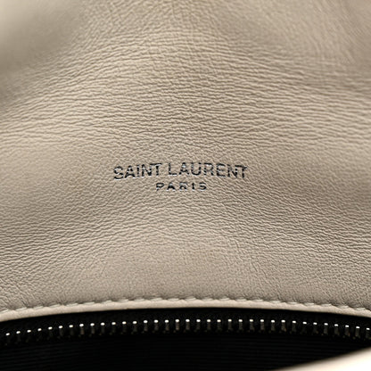 Lambskin Quilted Toy Loulou Puffer Monogram Chain Satchel Crema Soft