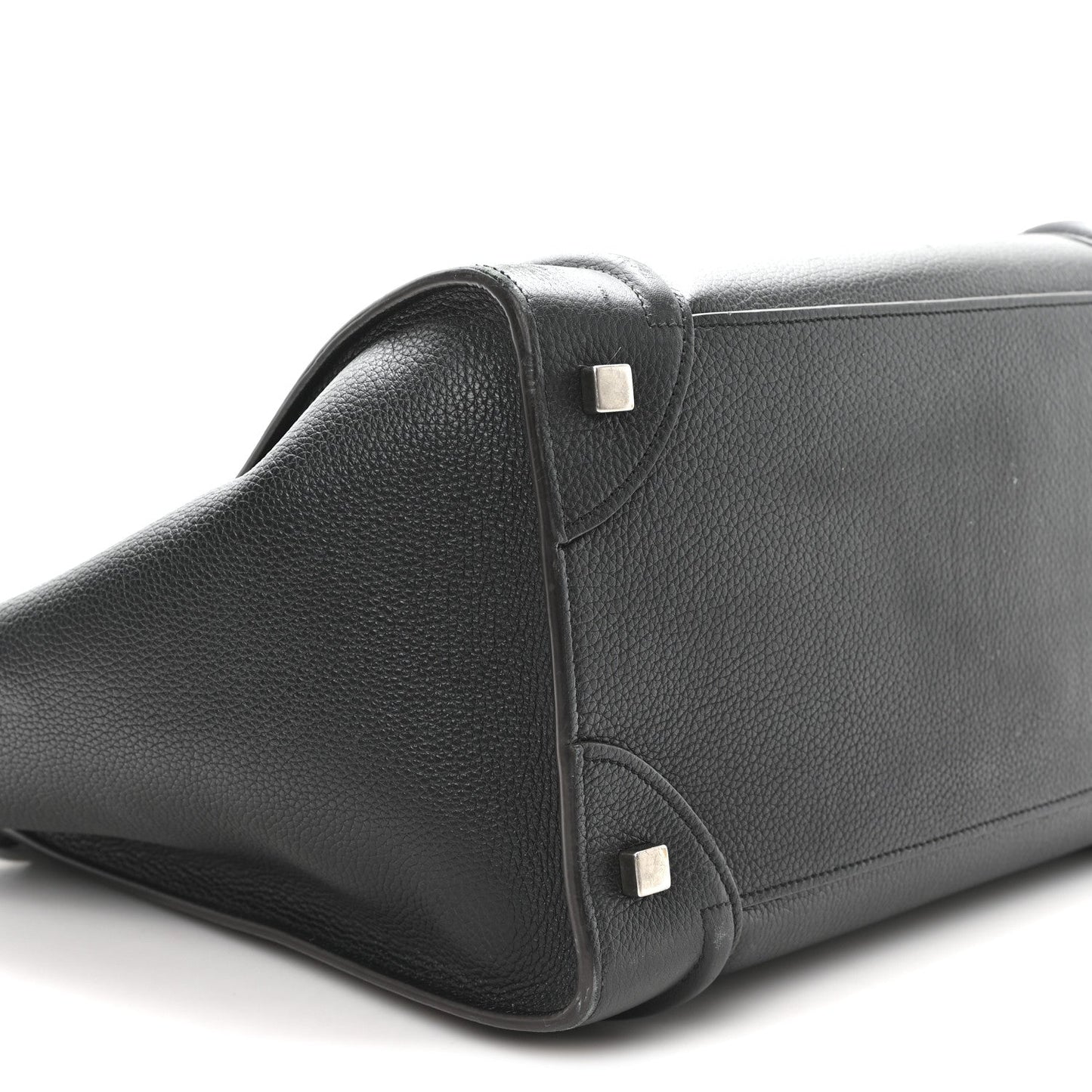 Drummed Calfskin Mini Luggage Black