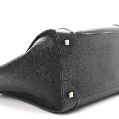 Drummed Calfskin Mini Luggage Black