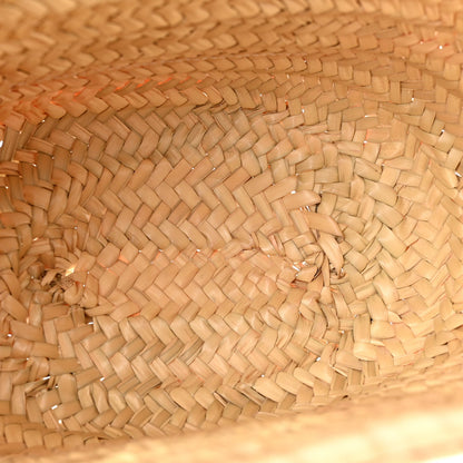 Raffia Basket Tote Bag Natural Tan