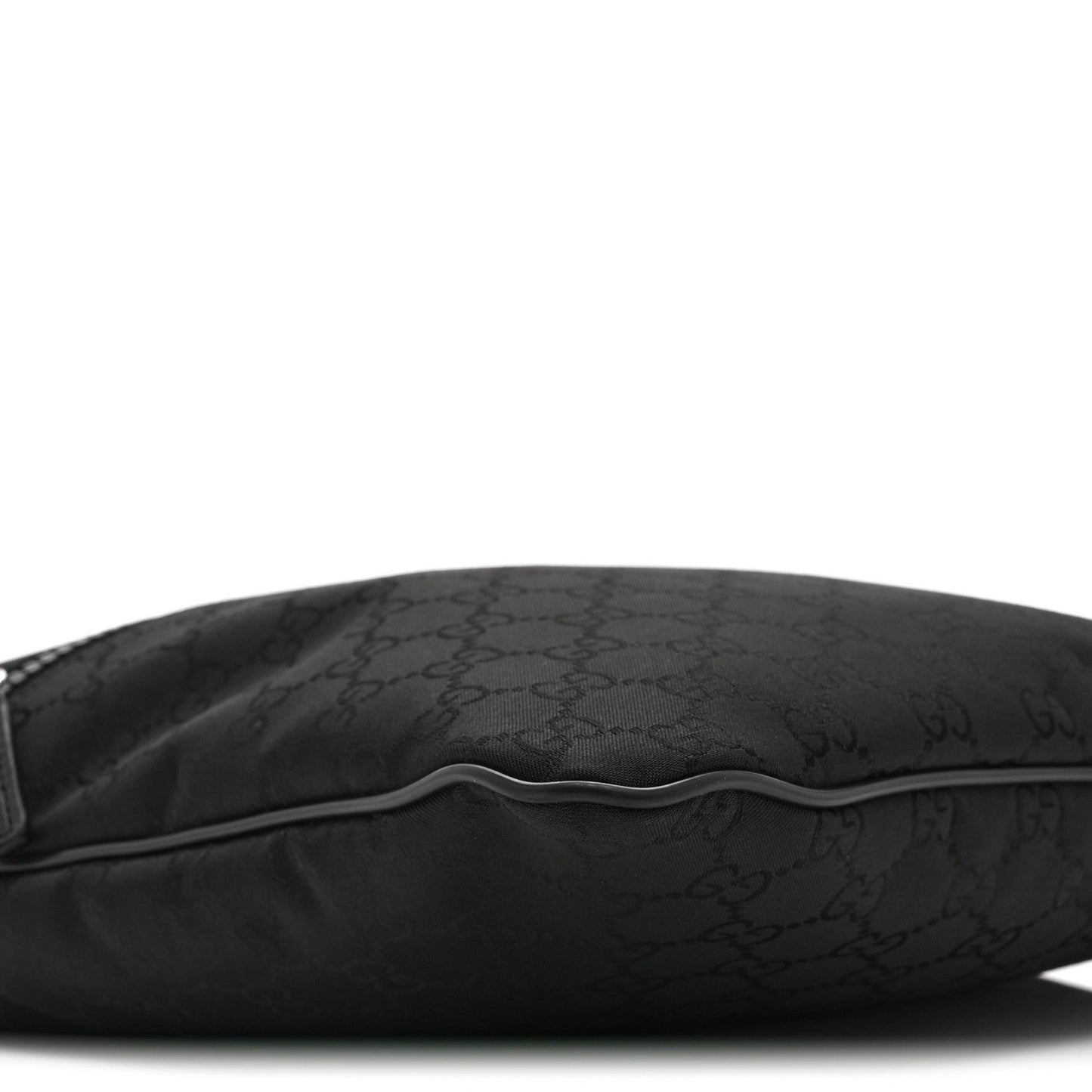Nylon Monogram Small Flat Messenger Bag Black