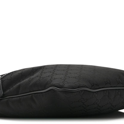 Nylon Monogram Small Flat Messenger Bag Black