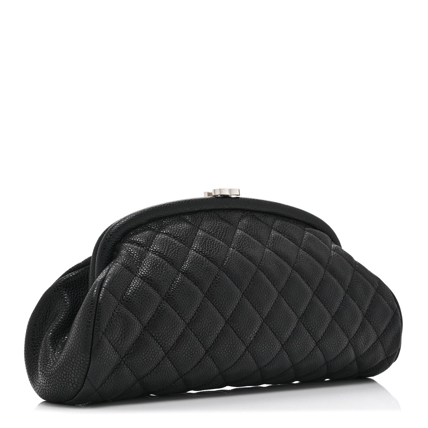 Caviar Quilted Timeless Clutch Black