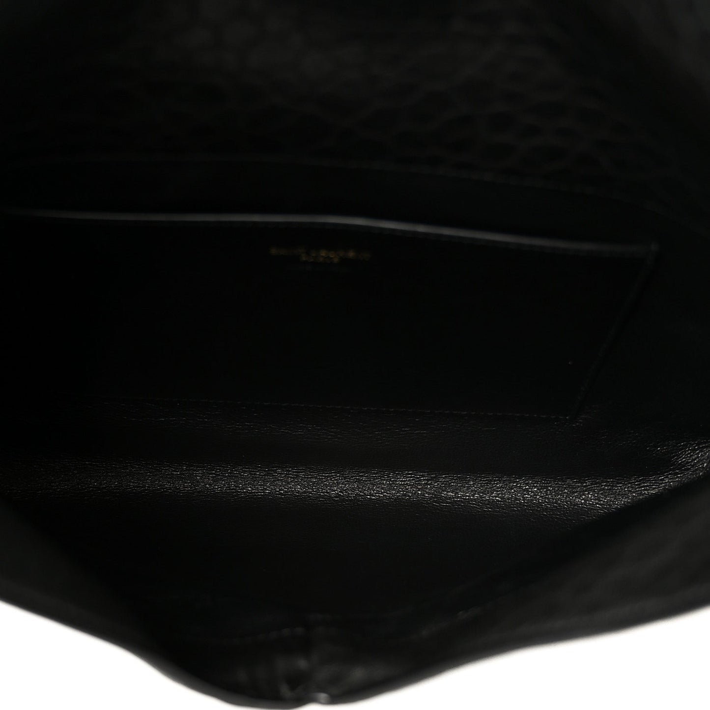 Grained Lambskin Cassandre Envelope Pouch Black