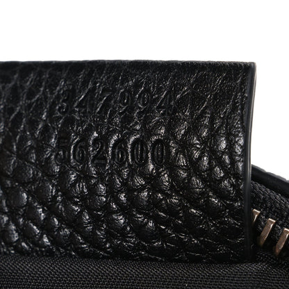 Pebbled Calfskin Mini Soho Disco Bag Black