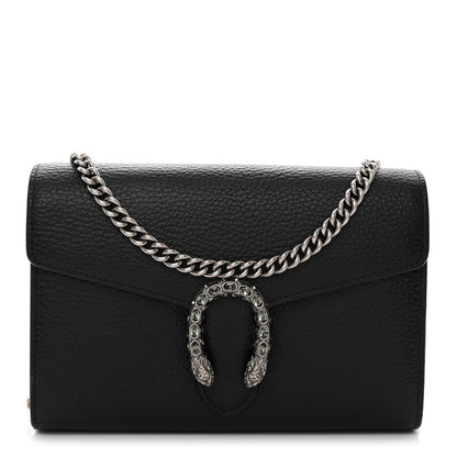 Calfskin Mini Dionysus Chain Wallet Black