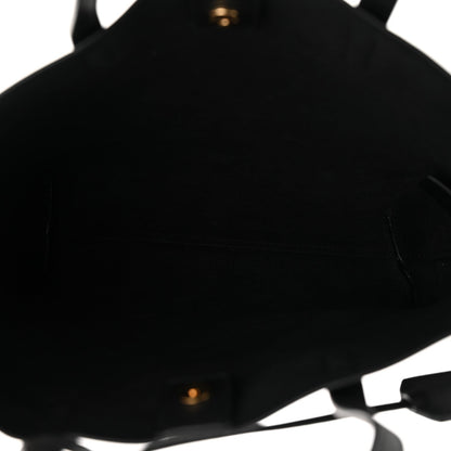 Calfskin Toy Shopping Tote Black