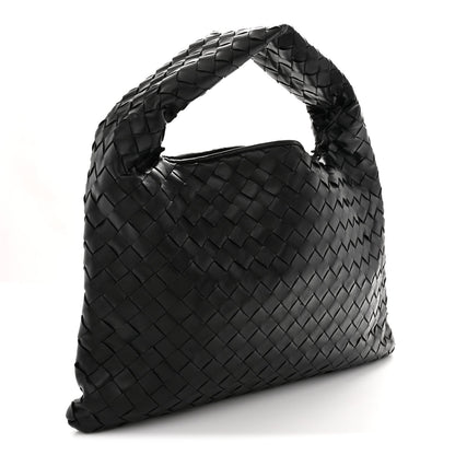 Calfskin Intrecciato Small Hop Black