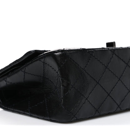 Aged Calfskin Quilted 2.55 Reissue 225 Flap  So Black