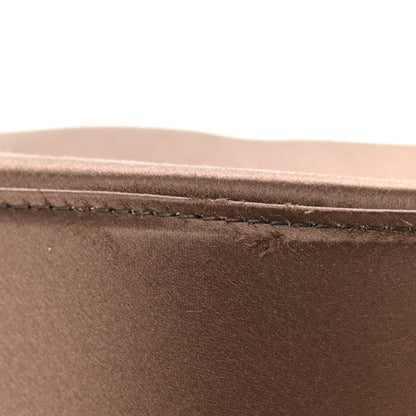 Satin Crystal Mini Vlogo Moon Bag Brown