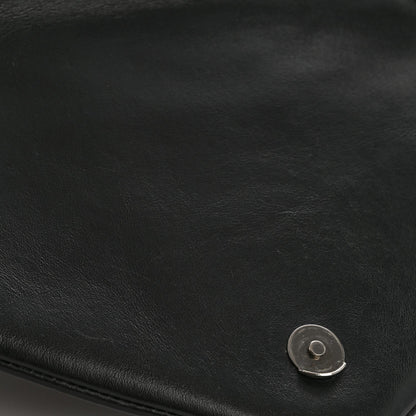 Calfskin Y Quilted Monogram Large Loulou Chain Satchel Black