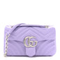 Lambskin Matelasse Small GG Marmont Shoulder Bag Lapis