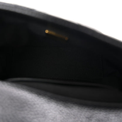 Grained Lambskin Quilted Mini Flap Black
