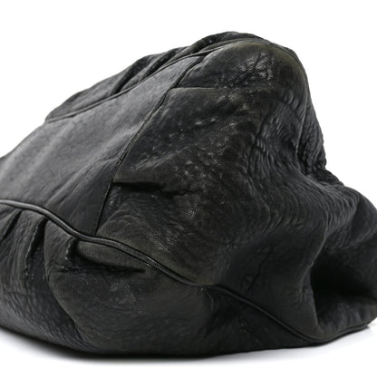 Crinkled Lambskin Mia Tote Black