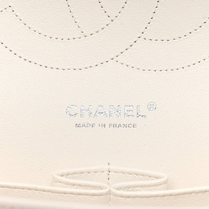 Caviar Quilted Jumbo Double Flap White