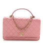 Lambskin Quilted Small Citizen Chic Flap Pink