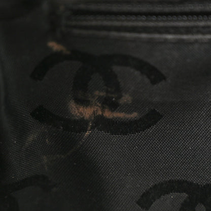 Patent Pony Hair Small Pocket Tote Black