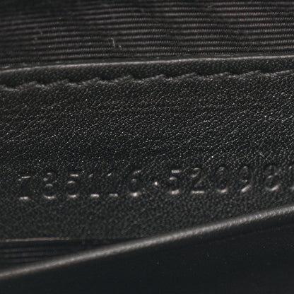 Sequin Lizard Embossed GG Mini Bamboo 1947 Top Handle Chain Bag Black White