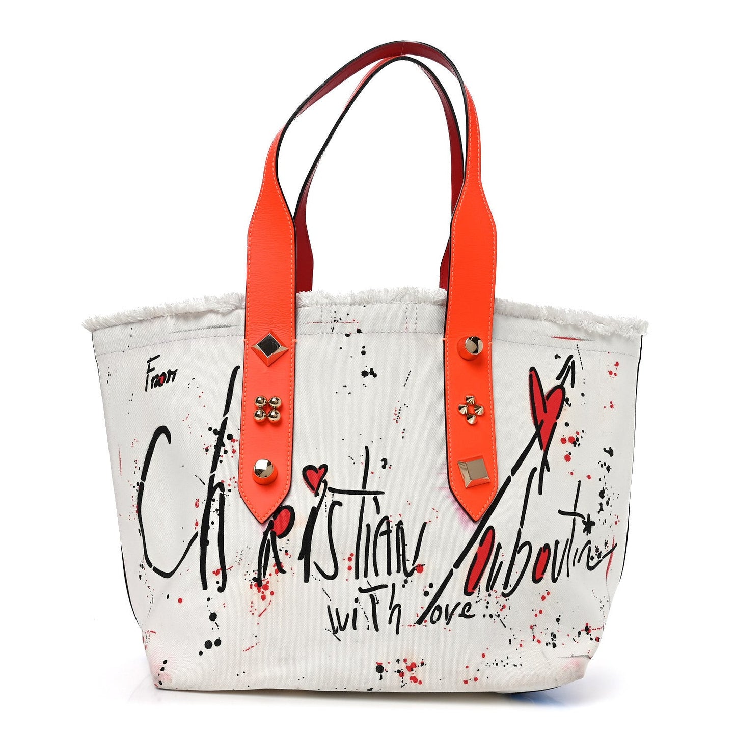 Canvas Frangibus Tote White Multicolor
