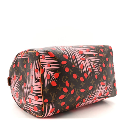 Monogram Jungle Dots Speedy 30 Sugar Pink Poppy
