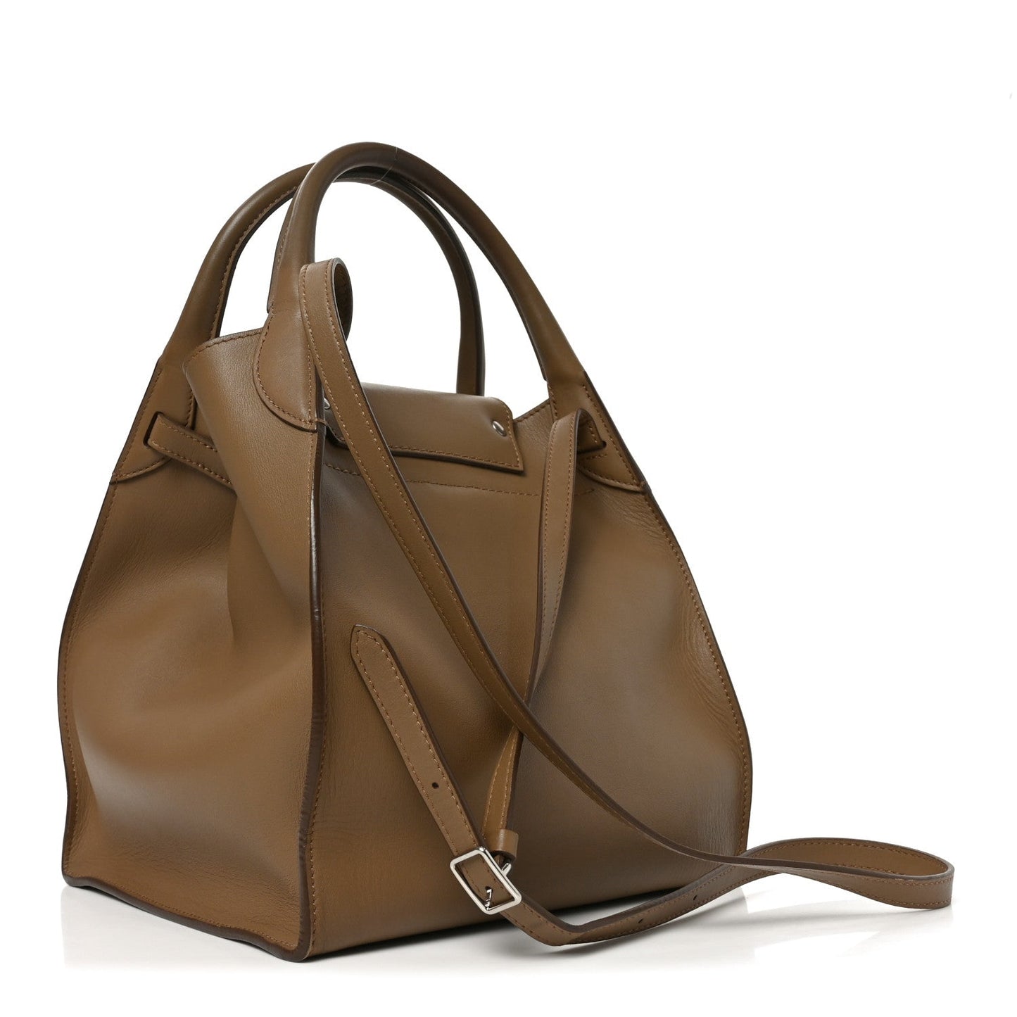Supple Grained Calfskin Small Big Bag Light Taupe