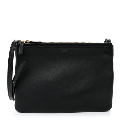 Lambskin Small Trio Crossbody Bag Black
