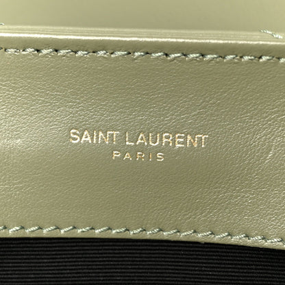Calfskin Y Quilted Monogram Small Loulou Chain Satchel Light Sage