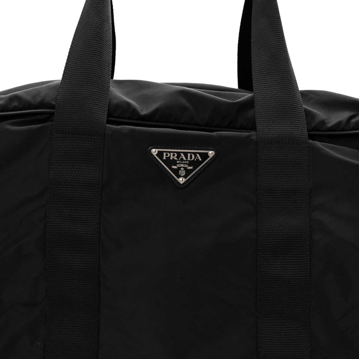 Tessuto Nylon Saffiano Viaggio Duffle Black