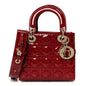 Patent Cannage Small My ABCDior Lady Dior Cherry Red