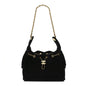Suede Quilted Small Chanel 25 Handbag Black