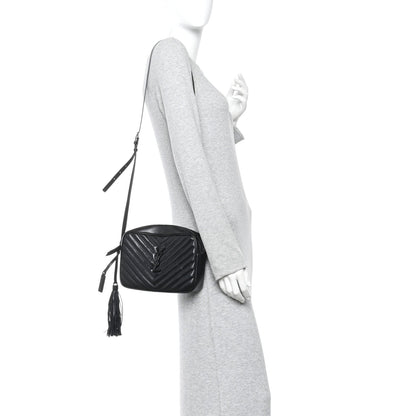 Calfskin Matelasse Monogram Monochrome Lou Camera Bag Black