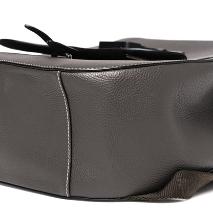 Grained Calfskin Maxi Gallop Sling Bag Grey