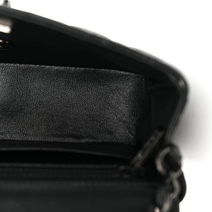 Lambskin Quilted Mini Rectangular Flap So Black