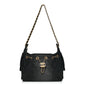Washed Denim Quilted Mini Chanel 25 Handbag Black