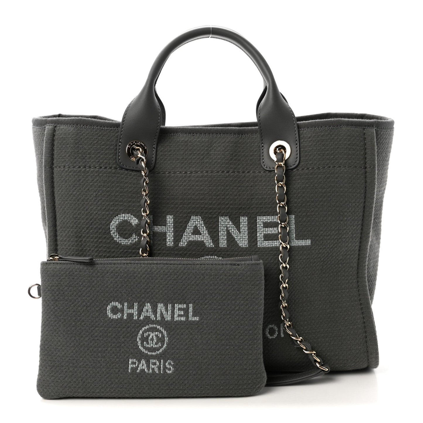 Mixed Fibers Small Deauville Tote Dark Grey